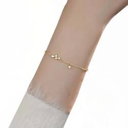 Koliyn S999 Silber Schleife Armband, Damen Silber Armband, Licht Luxus Armband, Mode Geschenk für Frauen,Gold von Koliyn