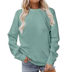 Tshirt Damen Langarmshirt Damen Basic Langarm Bluse Bekleidung Einfarbig Shirts Elegante Blusen Frauen Slim Fit Longbluse Casual Herbst Top Fashion Oberteil Winter Sweatshirt Baumwolle Pullover XS-3XL von Komiseup