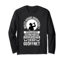 Orangensaft auspressen ausversehen Bier geöffnet Langarmshirt von Konterbier Bier Saufen Festival Herrentag trinken