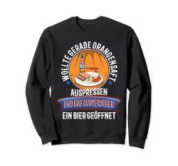 Orangensaft auspressen ausversehen Bier geöffnet Sweatshirt von Konterbier Bier Saufen Festival Herrentag trinken