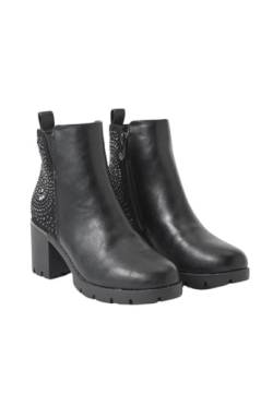 Koroshi Stiefel mit Absatz und seitlichem Reißverschluss und Glitzer für Damen, Schwarz, Schwarz, Schwarz , 41 EU von Koroshi