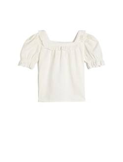 Koton Babygirl Blouse Square Neck Ruffle Short Puff Sleeve Cotton von Koton