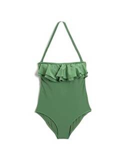 Koton Damen Halterneck Ruffle Suit Swim Trunks, Green (778), 36 EU von Koton
