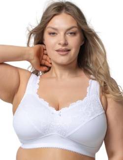 Kudreshov Lingerie BH Damen Amelia ohne Bügel Baumwolle – Entlastungs BH B-F ohne Bügel Große Größen – Minimizer BH – BH Breite Träger (DE/NL/SE/PL, Körbchengröße & Bandgröße, C, 100) von Kudreshov Lingerie