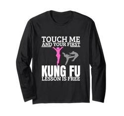 Kung Fu Lektion kostenlos Lustiges Mädchen Frauen Kung Fu Langarmshirt von Kung Fu Enthusiast Martial Arts Passion