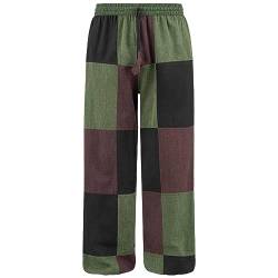 Kunst und Magie Bunte Patchwork Freizeit Hose Baumwolle - Unisex Hippiehose Nachhaltig, Größe:XXL von Kunst und Magie