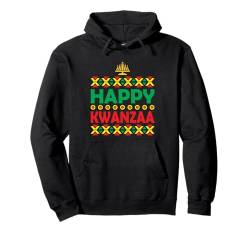 Frohe Weihnachten in Kwanzaa Kinara African American Black Pride Pullover Hoodie von Kwanzaa African American Pride Apparel