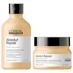 L'Oréal Professionnel, Geschenkset Shampoo + Maske, für trockenes und beschädigtes Haar, sofortige Feuchtigkeit und tiefe Ernährung, Absolut Repair, 300 ml + 250 ml von L'Oréal Professionnel