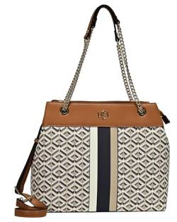 L.CREDI-Damen-Push-Bag Beuteltasche-MELINA -multi beige 34x12x29 von L.CREDI