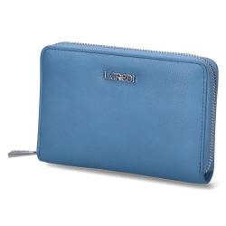 L.CREDI Damen Wallet/Purse/Portemonnaie/Geldbörse Filippa Blau Kunstleder, Größe:-, Farbauswahl:blau von L.CREDI