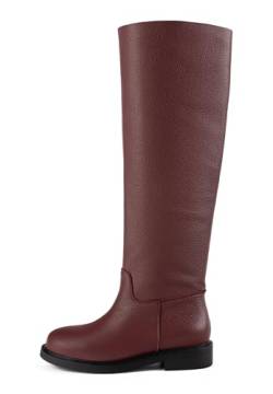 L37 - Damen Schuhe, Stiefel, Handgefertigte Schuhe, Einzigartiger Stil, Bequem und Elegant, MR JONES MAXI - Burgund von L37 HANDMADE SHOES