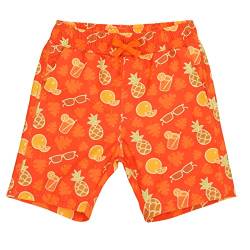 LACOFIA Kinder Jungen Badeshorts Elastische Taille Badehose Jungen Kleinkind Strand Schwimmen Shorts Orange Früchte 7/8 Jahre 122/128 von LACOFIA