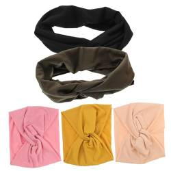 LALADEFIEE 5St Yoga-Stirnband Schweißabsorbierendes Sport-Stirnband Multifunktionales Stirnband modisches Stirnband einfaches Stirnband Outdoor-Kopfbedeckung Haarband Make-up-Haarbänder Stoff von LALADEFIEE