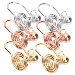 LALADEFIEE 6St Ohrringe mit Keloiden Helix-Ohrring Clip nicht Ohrringe im Trend Nieten Ohren kolczyki damskie rose gold ohrringe Druckohrringe für Keloide Ohrringe für Frauen Rostfreier Stahl von LALADEFIEE