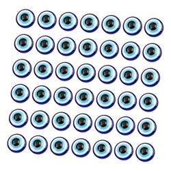 LALAFINA 150 Stück Teufels Augenklappe Endstücke für Lampen blaue Augenverzierung edelstein schmucksteine Verzierung des bösen Blicks DIY-Material Charme Verstreute Perlen Lieferungen Patch von LALAFINA