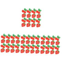 LALAFINA 240 Stk Nagelanhänger Für Acrylnägel Nagel Charms Frucht Nagel Erdbeer-nail-art-anhänger Nagel Kunst Fruchtscheiben Handwerkzeuge Süße Nagelanhänger Lipgloss Erdbeere Harz von LALAFINA