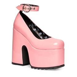 LAMODA Damen Power Trip Court Shoe, Pink Patent, 39 EU von LAMODA