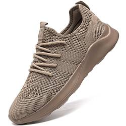 LANGFEUU Damen Turnschuhe Sneaker Schuhe Damen Sportschuhe Laufschuhe Tennisschuhe Outdoor Running Damen Walkingschuhe Straßenlaufschuhe rutschfest Atmungsaktiv Leichtgewichts Braun 38 von LANGFEUU