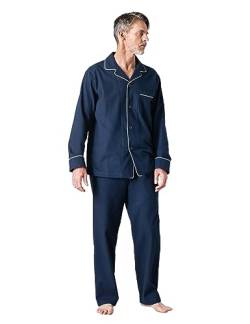 LAPASA Herren Pyjama-Set Relaxed Fit Lounge Top & Hose, Flanell Schlafanzugset M95 von LAPASA