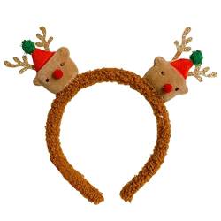 LARUISEE Weihnachten Plüsch Stirnband Weihnachten Hirsch Stirnband Schneemann Haarband Geschenkbox Stirnband Weihnachten Stirnband Haarreifen Weihnachten Hirsch Stirnband von LARUISEE