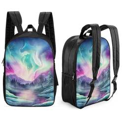 LBLmoney Kinder Schultasche Aurora Druck Kinderrucksack Reiserucksack Jungen Mädchen Schultasche 17 Zoll von LBLmoney