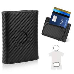 LDERFIV Geldbörse Herren, Portmonee Herren, Geldbeutel Herren, Slim Wallet mit Münzfach, RFID Blocker Portemonnaie Herren, Kreditkartenetui, Pop-up Kartenetui Herren Platz für 12 Karten von LDERFIV