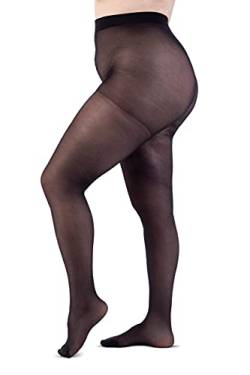 LEELA LAB Strumpfhose Damen Sheer Große Größen 30 Denier, Bequem und Langlebig - Made in Italy (Black, 4) von LEELA LAB