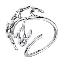 LEGENTLISUR Ringe Frauen,Verstellbarer Ring,Baum Des Lebens Rings 925 Silver Sterling Silber Verstellbarer Ring für Damen(Weiß) von LEGENTLISUR