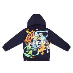 LEGO Ninjago Hoodie Kapuzenpullover Sweatjacke mit Kapuze (DE/NL/SE/PL, Numerisch, 116, Regular, Dunkelblau) von LEGO