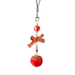 LEIDJGUN Stilvoller Tomaten Schlüsselanhänger Aus Acryl. Schlüsselanhänger In Tomatenform Perfekt Für Sammler Interessanter Accessoires von LEIDJGUN