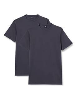 LERROS Herren Rundhals Doppelpack T-Shirt, Dunkelgrau, XL von LERROS