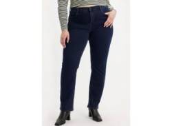 Straight-Jeans LEVI'S PLUS "724 PL HR STRAIGHT" Gr. 14 (44), Länge 30, blau (lots of love) Damen Jeans von LEVI'S® PLUS