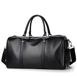 Reisetasche Reisetaschen Handtasche Reise Männer Große Gepäck Tote Umhängetaschen Casual Männlich Business Umhängetaschen Duffel Taschen (Color : Black) von LHSJYG