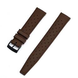 LHYFAGQK 22mm tropischer silikonkautschukgurt 20mm gurt tauchen wasserdichte gurt männer ersatzgurt fit for seiko(Brown Black,22mm) von LHYFAGQK