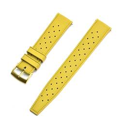 LHYFAGQK 22mm tropischer silikonkautschukgurt 20mm gurt tauchen wasserdichte gurt männer ersatzgurt fit for seiko(Yellow Gold,22mm) von LHYFAGQK