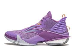 LI-NING Power V Series CJ McCollum Professionelle Basketballschuhe für Herren, dämpfendes Futter, High-Cut-Sportschuhe, Sneaker, ABAN045 ABAP023 ABAP025 ABAP067, Violett, 46 EU von LI-NING