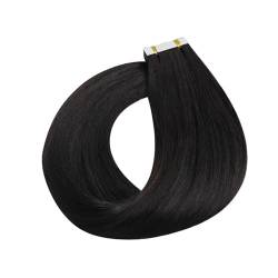 Bandverlängerungen Tape-in-Haarverlängerungen, Echthaar, Remy-Haar, nahtloser Hautschuss, Pu-Tape-in-Haarverlängerungen, Farbe 1B Off Black, selbstklebende Haarverlängerungen Haarverlängerungen (Size von LIBANGRONG-888