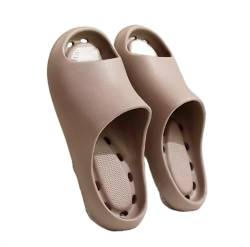 Flip Flops Badezimmer-Hausschuhe mit Abflusslöchern, rutschfeste, schnell trocknende Hausschuhe, weiche EVA-Hausschuhe for Männer, Frauen und ältere Menschen Outdoor Sandalen(Bruin,40-41) von LIBANGRONG-888