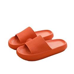 LIBANGRONG-888 Flip Flops Mode Persönlichkeit Hausschuhe Weibliche Sommer Indoor Home Baden Badezimmer Paar Dicke Untere Sandalen Männer Hausschuhe Outdoor Sandalen(Orange,44/45) von LIBANGRONG-888