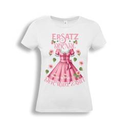 Cooles Damen T-Shirt für das Oktoberfest | Ersatz Dirndl - Der Wille Zählt | Witziges Wiesn Outfit für Frauen | Geschenkidee (S-Weiss) von LIEBTASTISCH