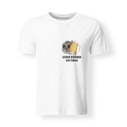 Lecker Bierchen PERSONALISIERT - X Sad Hamster Meme - T-Shirt - Bier Fan - Saufen - lustig (3XL-Weiss) von LIEBTASTISCH