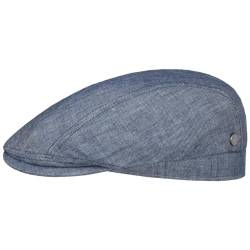 LIERYS Lecoma Leinen Flatcap - Unifarbene Mütze - Schirmmütze aus 100% Leinen - Herren - Frühjahr/Sommer - Made in The EU blau-meliert S (54-55 cm) von LIERYS