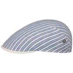 LIERYS Twotone Stripes Flatcap - Mehrfarbige gestreifte Schirmmütze - Made in Italy - Damen und Herren - Frühjahr/Sommer blau L (58-59 cm) von LIERYS