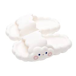 LIFKOME 1 Paar Wolke Pantoffeln cloud slippers wolkenslipper duschschuhe Badezimmer Hausschuhe Wolkenpantoffeln für Frauen Hausschuhe für Frauen PVC-Badeschuhe Badeschlappen Weiß von LIFKOME