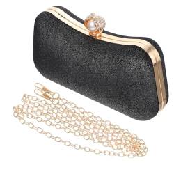 LIFKOME 1 Satz Perle Abendtasche elegant makeup tasche Hochwertige Handtasche kosmetiktasche women Clutch mit Perlen braut geldbörse Damen Abendtasche Damen-Clutch mit Perle Flanell Black von LIFKOME