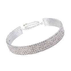 LIFKOME 1 X Kreative Damen Halskette Hochzeitsreihe Strass Halskette Modische Halsketten Für Damen Trendiger Schmuck Halsketten Für Abschlussball Gliederkette Halskette Für Damen von LIFKOME