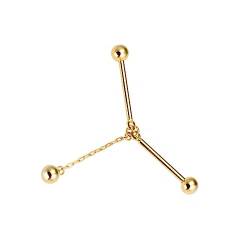 LIFKOME 1Stk Kragennadel Kragenpin Kleidung Pin Hemd Brosche Schmuck Anstecker Hemd Pin modische Brosche Spiralkragenknopf schicke Brustnadel schicke Anstecknadel Kupferlegierung Golden von LIFKOME