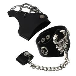 LIFKOME 1Stk Lederarmband zartes Handarmband Modellierarmband kreatives -Armband halloween kostün halloweenkostüme Punk-Schmuck exquisites -Armband Legierung Black von LIFKOME