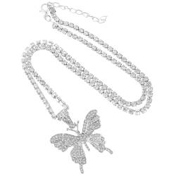 LIFKOME 1Stk Strass-Schmetterlings-Halskette glanzbilder lustre costume köstüme necklace kostüme zum Muttertag Schmuck bling Halskette Halskettenkette schicke von LIFKOME