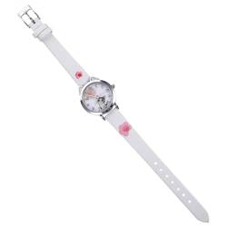 LIFKOME 2 STK Anschauen kinderuhren Armbanduhr Kinder Watch sanduhren Kinder sportsuhr Kätzchen süße Sportuhr für Kinder Uhr im Katzendesign Uhr mit Lederarmband Rostfreier Stahl Weiß von LIFKOME